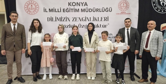 Dilimizin Zenginlikleri Projesi’nde Sarayönülü öğrencilerden önemli başarı