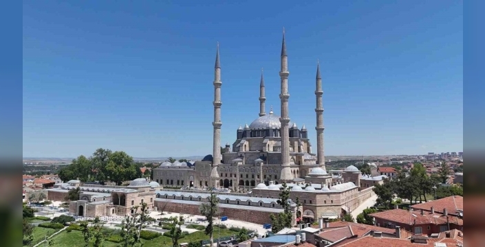 Edirne'de Erdoğan'a büyük sevgi seli: Selimiye Camii açılıyor