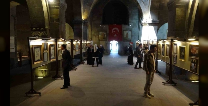 Erzurum'da geleneksel Türk sanatları sergisi büyük ilgi gördü