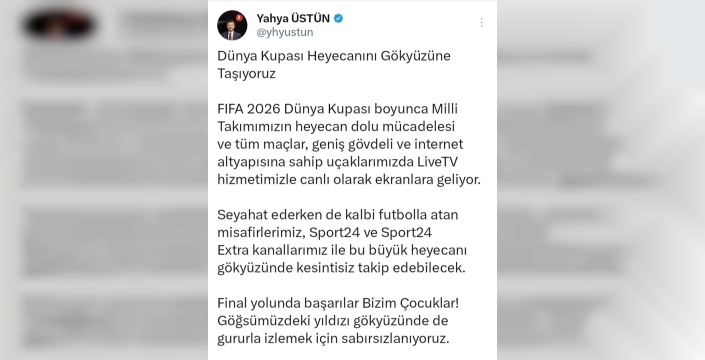 FIFA 2026 Dünya Kupası maçları havada canlı yayınlanacak