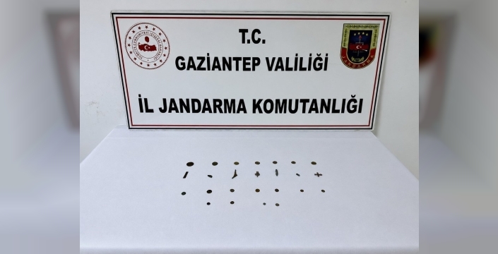 Gaziantep'te tarihi hazineye jandarma darbesi: 19 sikke ve 5 obje ele geçirildi, 1 kişi tutuklandı