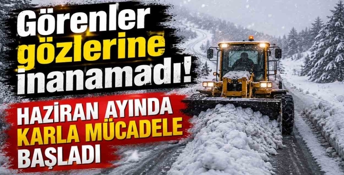 Görenler gözlerine inanamadı! Haziran ayında karla mücadele başladı