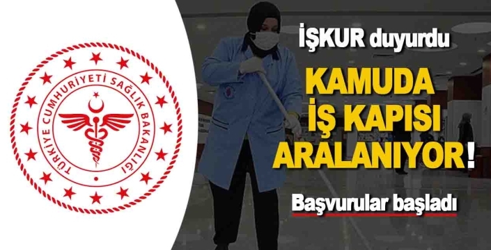 İŞKUR duyurdu: Konya İl Sağlık Müdürlüğü personel alacak