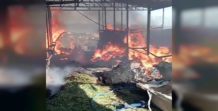 Kahramanmaraş'ta ahır yangınında can kaybı yok, maddi hasar var