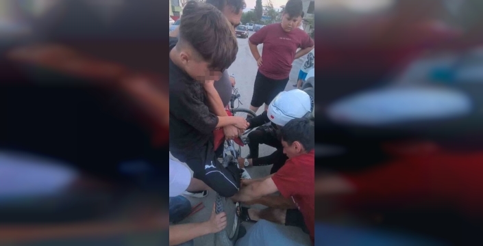 Kahramanmaraş'ta bisiklet kazasında çocuk, Yunus polisleri tarafından kurtarıldı