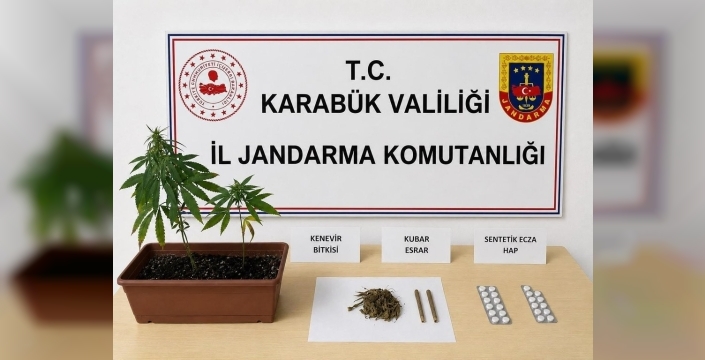 Karabük'te zehir tacirlerine darbe: 151 hap, esrar ve amfetamin ele geçirildi