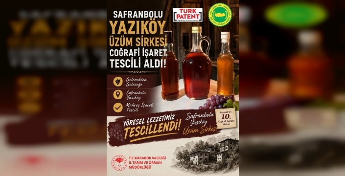 Karabük, Yazıköy üzüm sirkesi ile coğrafi işaret sayısını 10'a çıkardı