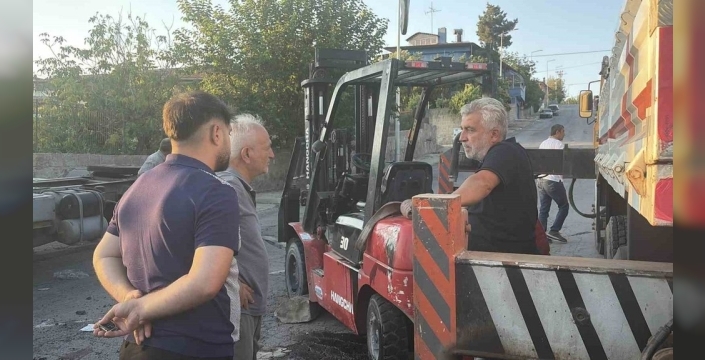 Kayseri'de forklift kazası: Sürücü yaralandı