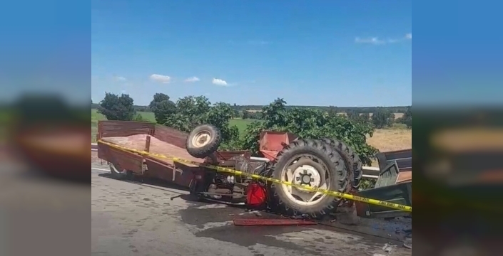 Kırklareli yolunda feci kaza: Traktör sürücüsü hayatını kaybetti, 3 yaralı