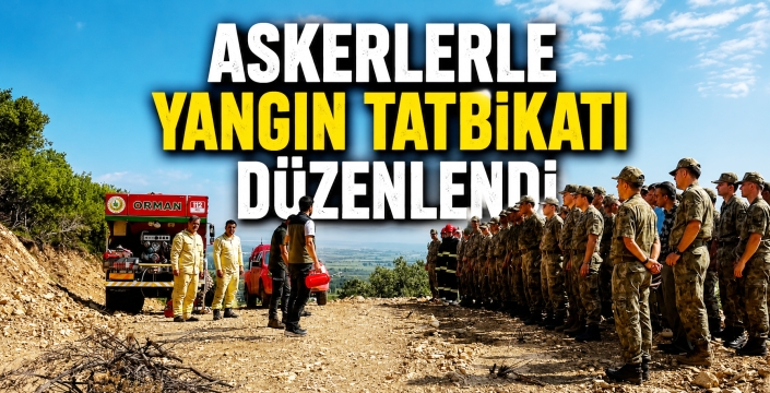 Konya'da askerlerle yangın tatbikatı düzenlendi