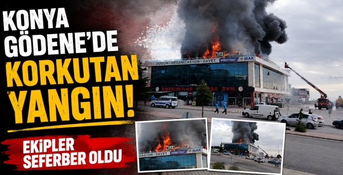 Konya Gödene'de korkutan yangın! Ekipler seferber oldu