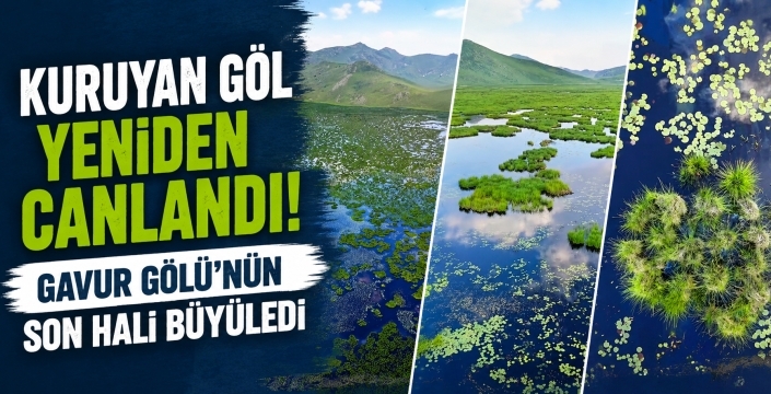 Kuruyan göl yeniden canlandı! Gavur Gölü’nün son hali büyüledi