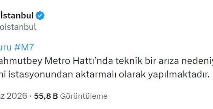 M7 Metro Hattı'nda arıza: Yolcular tünelde yürümek zorunda kaldı