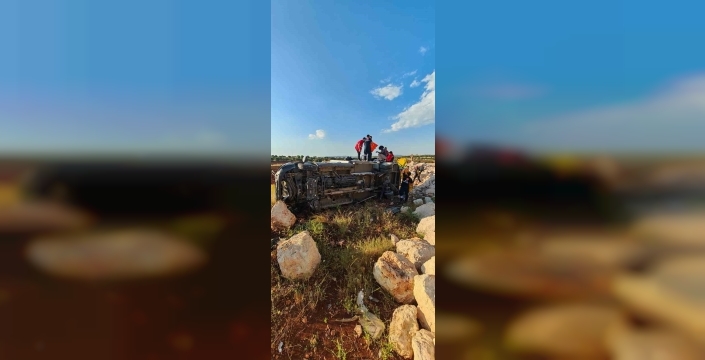 Mardin'de Türk Kızılay kamyoneti şarampole devrildi, 4 kişi yaralandı