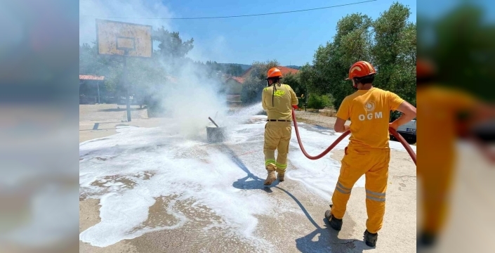 Muğla'da öğrencilere orman yangını tatbikatı ile farkındalık eğitimi verildi