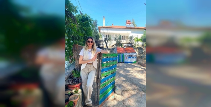 Selendi'deki okul bahçesi, üretim ve geri dönüşüm merkezi haline geldi