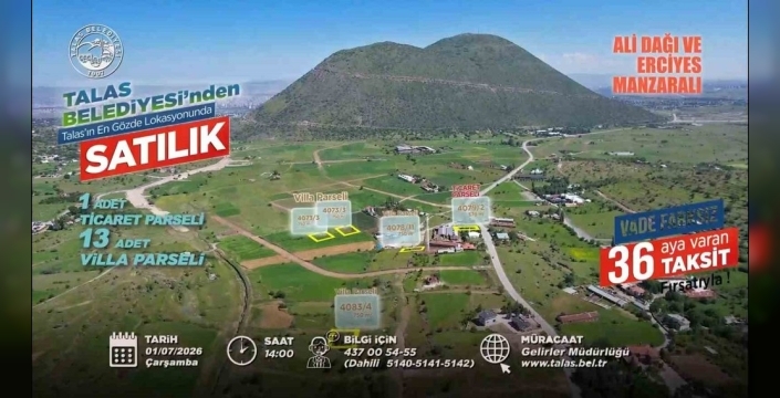 Talas'ta konut, ticaret ve villa arsa fırsatları yatırımcıları bekliyor
