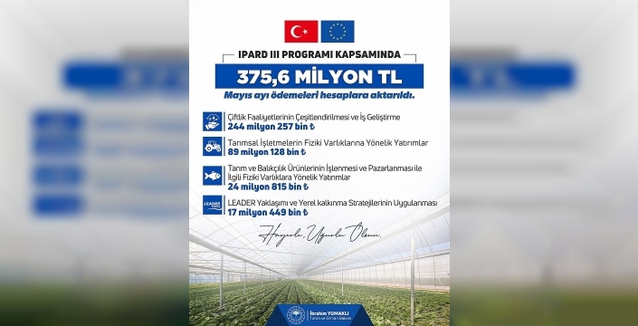 Tarım Bakanı Yumaklı duyurdu: Çiftçiye mayıs ayında dev bütçe aktarıldı!