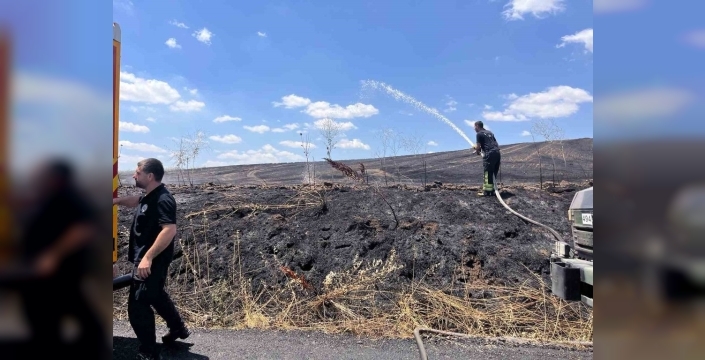 Tekirdağ'da buğday tarlasında yangın paniği