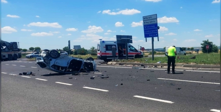 Tekirdağ'da trafik kazası: 3 kişi yaralandı