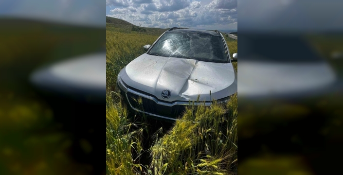 Yozgat'ta otomobil tarlaya devrildi, bir kişi yaralandı