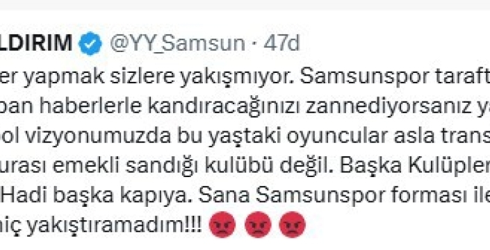 Yüksel Yıldırım'dan Enner Valencia açıklaması: 'Samsunspor, emekli sandığı kulübü değil