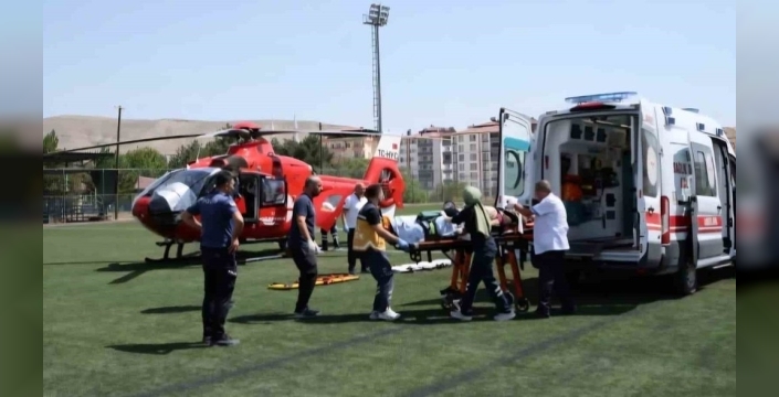 93 yaşındaki hasta hava ambulansıyla Malatya'ya sevk edildi