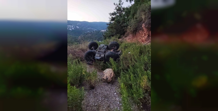 Alanya'da ATV kazası: Uçuruma yuvarlanan sürücü itfaiye tarafından kurtarıldı