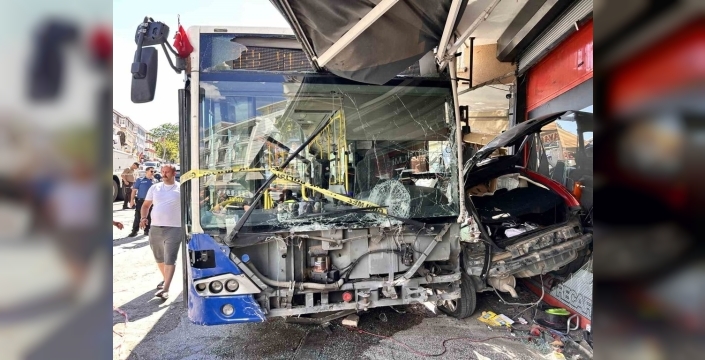 Ankara'da EGO otobüsü iş yerine girdi: 7 yaralı