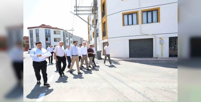 Başkan Taban, asfalt ve otopark çalışmalarını yerinde inceledi