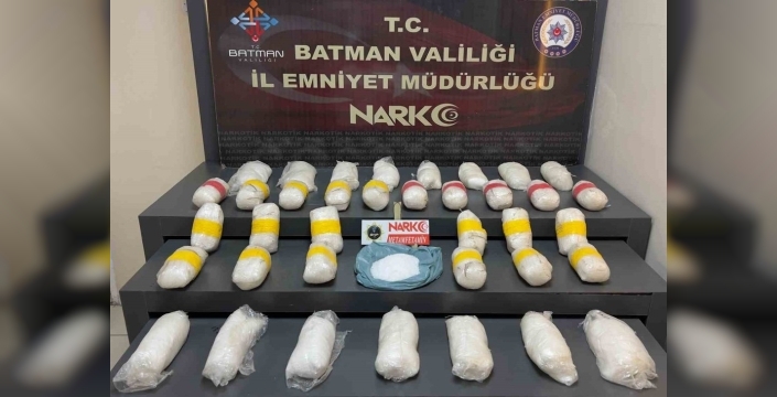 Batman'da büyük uyuşturucu operasyonu: 19 kilo metamfetamin yakalandı