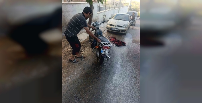 Besni'de motosiklet alevlere teslim oldu: Neden hala muamma