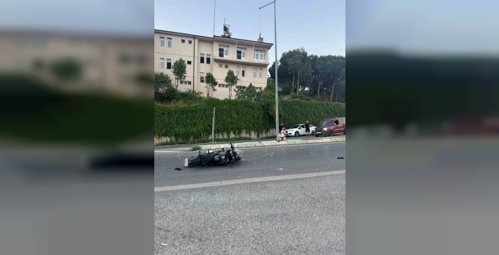 Bursa'da motosiklet kazasında iki kişi yaralandı