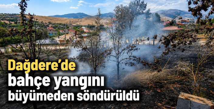 Dağdere'de bahçe yangını büyümeden söndürüldü