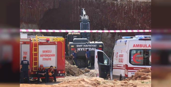 Denizli'de inşaat kazısında göçük: Kepçe operatörü yaşamını yitirdi