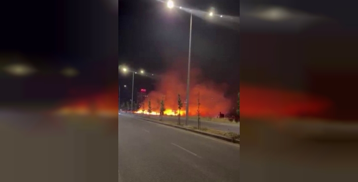 Diyarbakır'da geceyi aydınlatan yangın paniği