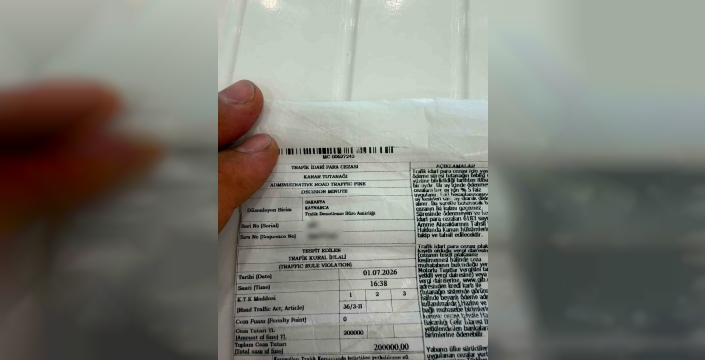 Ehliyetsiz motosikletle döner almaya giden genç, 200 bin lira ceza ile karşılaştı