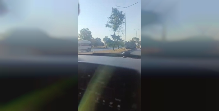 Eskişehir'de korkunç anlar: Otomobil taklalar atarak ters döndü
