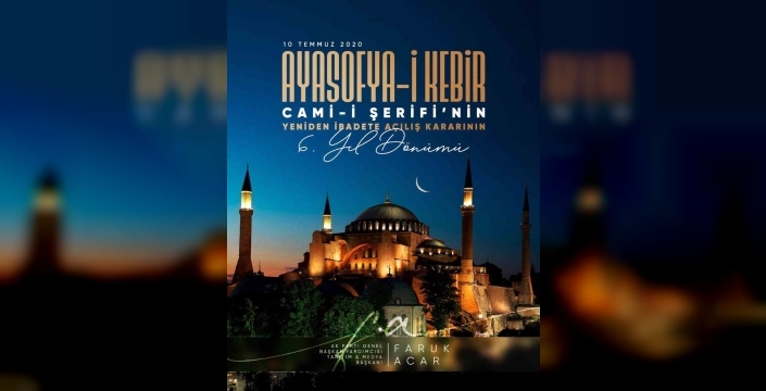 Faruk Acar'dan Ayasofya'nın yeniden ibadete açılışına özel paylaşım