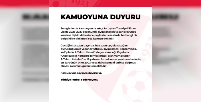 Futbolseverlere müjde: Yabancı kuralı değişmiyor!