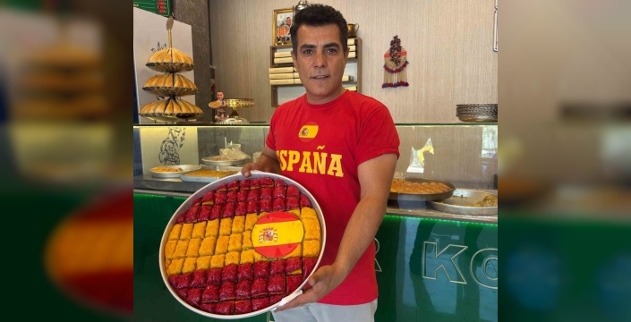 Gaziantep baklavası, İspanya şampiyonluğuna özel renklerle taçlandı