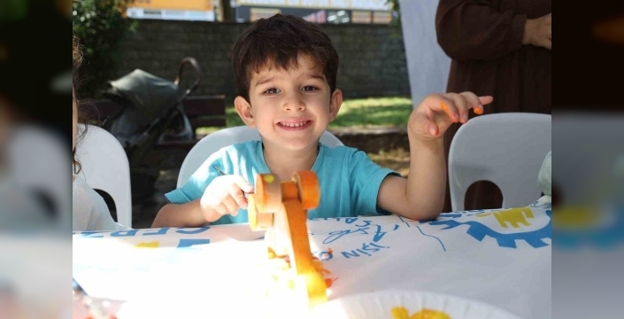 Gebze'de çocuklar için parklarda el becerisi atölyeleri açıldı
