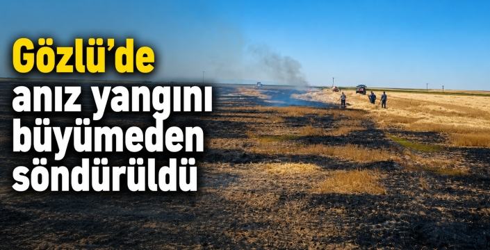 Gözlü’de anız yangını büyümeden söndürüldü