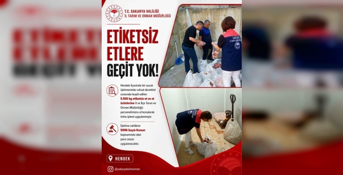 Hendek'te dev operasyon: 5 ton etiketsiz et ele geçirildi, skandal patlak verdi!