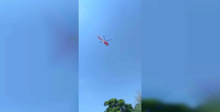 Hipotermi tedavisi gören bebek, ambulans helikopterle Diyarbakır'a sevk edildi