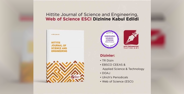 Hitit Üniversitesi'nin dergisi, Web of Science ESCI dizisine kabul edildi