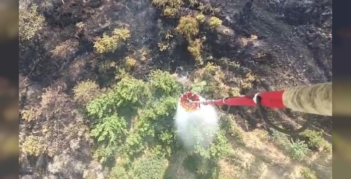 Karabük'te çıkan anız yangını, ekiplerin müdahalesiyle kontrol altına alındı