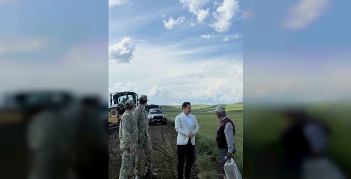 Kaymakam Demirtaş, Akyaka'da sınır güvenliğini güçlendirecek devriye yollarında incelemelerde bulundu