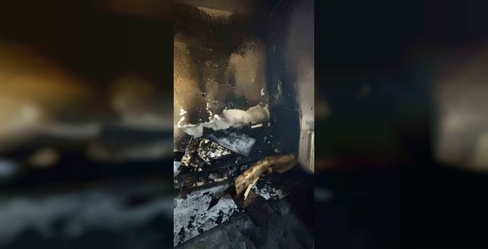 Kayseri'de itfaiye ekipleri, yangında mahsur kalan kedilere umut oldu