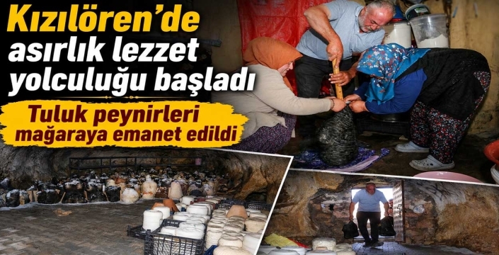 Kızılören'de asırlık lezzet yolculuğu başladı! Tuluk peynirleri mağaraya emanet edildi
